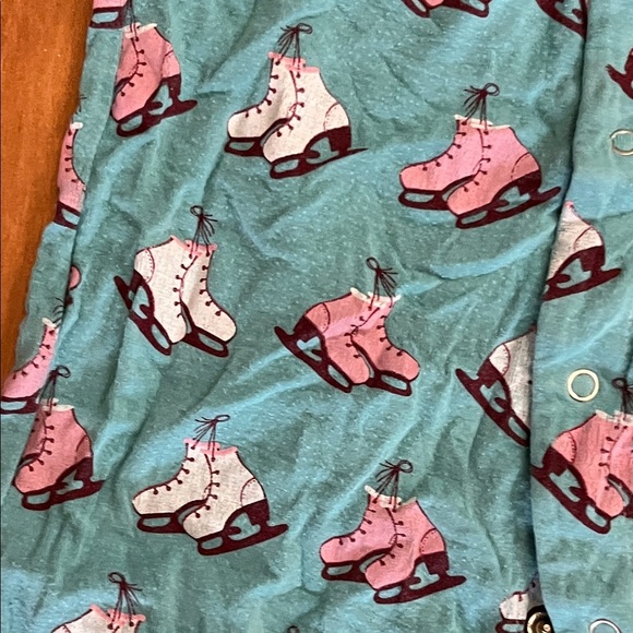 Kickee Pants Blue and Pink ice skates Kids Footie - Picture 6 of 10